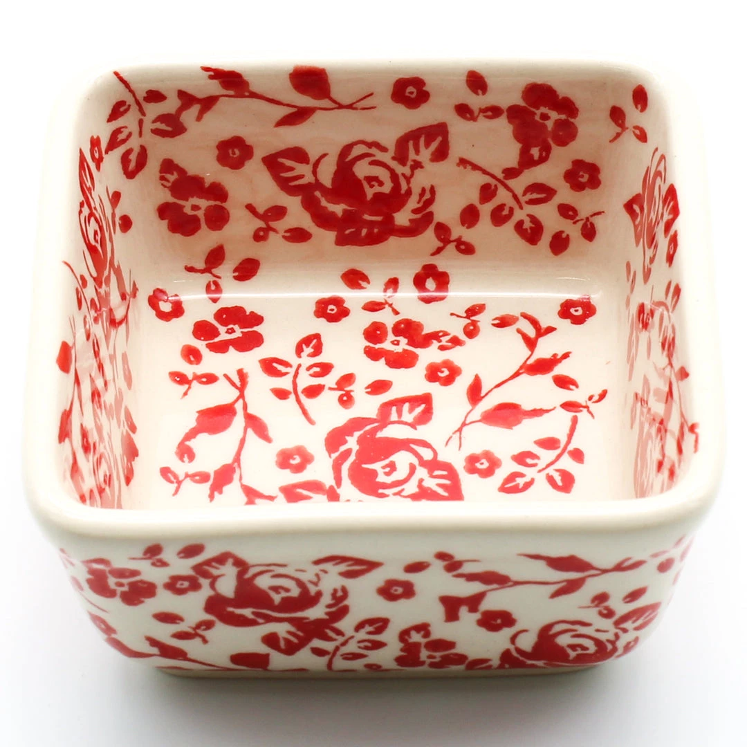 Janelle Imports Tiny Sq. Bowl 8 Oz In Antique Red 3 Janelle Imports Tiny Sq. Bowl 8 Oz In Antique Red