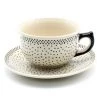 Janelle Imports Tea Cup W/Saucer 8 Oz In Black Elegance