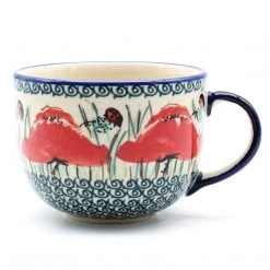 Janelle Imports Latte Cup 16 Oz In Polish Poppy
