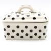 Janelle Imports Butter Box In Black Polka-Dot