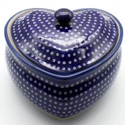 Janelle Imports Heart Covered Server 2 Qt In Blue Elegance