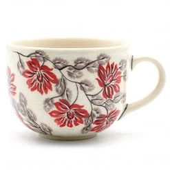 Janelle Imports Latte Cup 16 Oz In Red & Gray