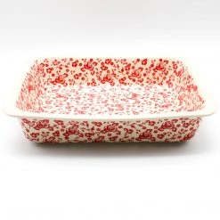 Janelle Imports Deep Rect. Baker In Antique Red