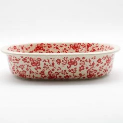 Janelle Imports Sm Oval Baker In Antique Red