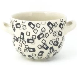 Janelle Imports Bouillon Cup 16 Oz In Modern Gray & Black