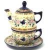Janelle Imports Teapot W/Cup & Saucer In Butterfly Meadow