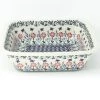 Janelle Imports Deep Square Baker In Wavy Flowers