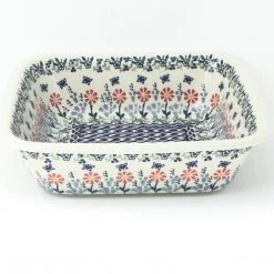 Janelle Imports Deep Square Baker In Wavy Flowers