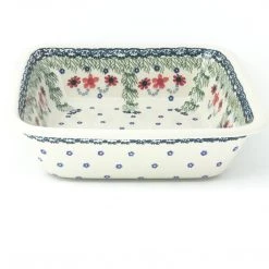 Janelle Imports Deep Square Baker In Dill Flowers