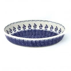 Janelle Imports Sm Oval Baker W/Handles In Sail Regatta