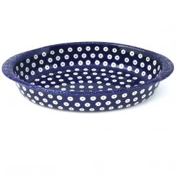 Janelle Imports Sm Oval Baker W/Handles In Blue Tradition