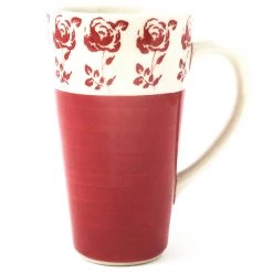 Janelle Imports Tall Cup 12 Oz In Red Rose
