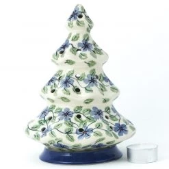 Janelle Imports Tree Tea Candle Holder In Blue Clematis