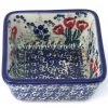 Janelle Imports Tiny Sq. Bowl 8 Oz In Red Tulips