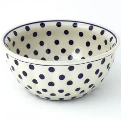 Janelle Imports Scalloped Bowl 48 Oz In Blue Polka-Dot