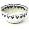 Janelle Imports Scalloped Bowl 48 Oz In Blue Roosters