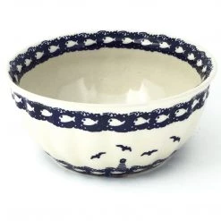 Janelle Imports Scalloped Bowl 48 Oz In Lighthouse