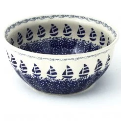 Janelle Imports Scalloped Bowl 48 Oz In Sail Regatta