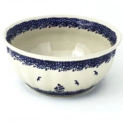 Janelle Imports Scalloped Bowl 48 Oz In Sailboat