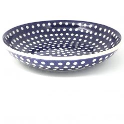 Janelle Imports Lg Pasta Bowl In White Polka-Dot