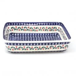 Janelle Imports Deep Rect. Baker In Winter Holly