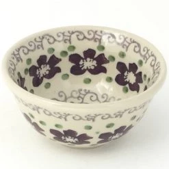 Janelle Imports Spice & Herb Bowl 8 Oz In Purple & Gray Flowers