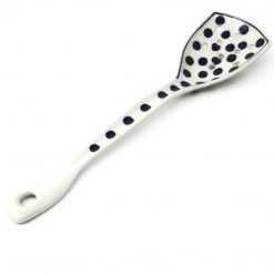 Janelle Imports Colander Spoon 12" In Blue Polka-Dot