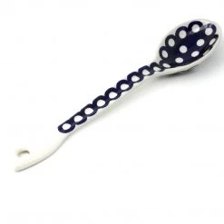 Janelle Imports Serving Spoon 12" In White Polka-Dot