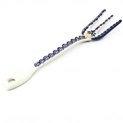 Janelle Imports Serving Fork 12" In Orange & Red Flowers