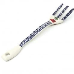 Janelle Imports Serving Fork 12" In Red Daisy