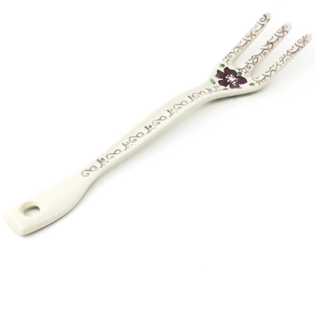 Janelle Imports Serving Fork 12" In Purple & Gray Flowers 3 Janelle Imports Serving Fork 12" In Purple & Gray Flowers