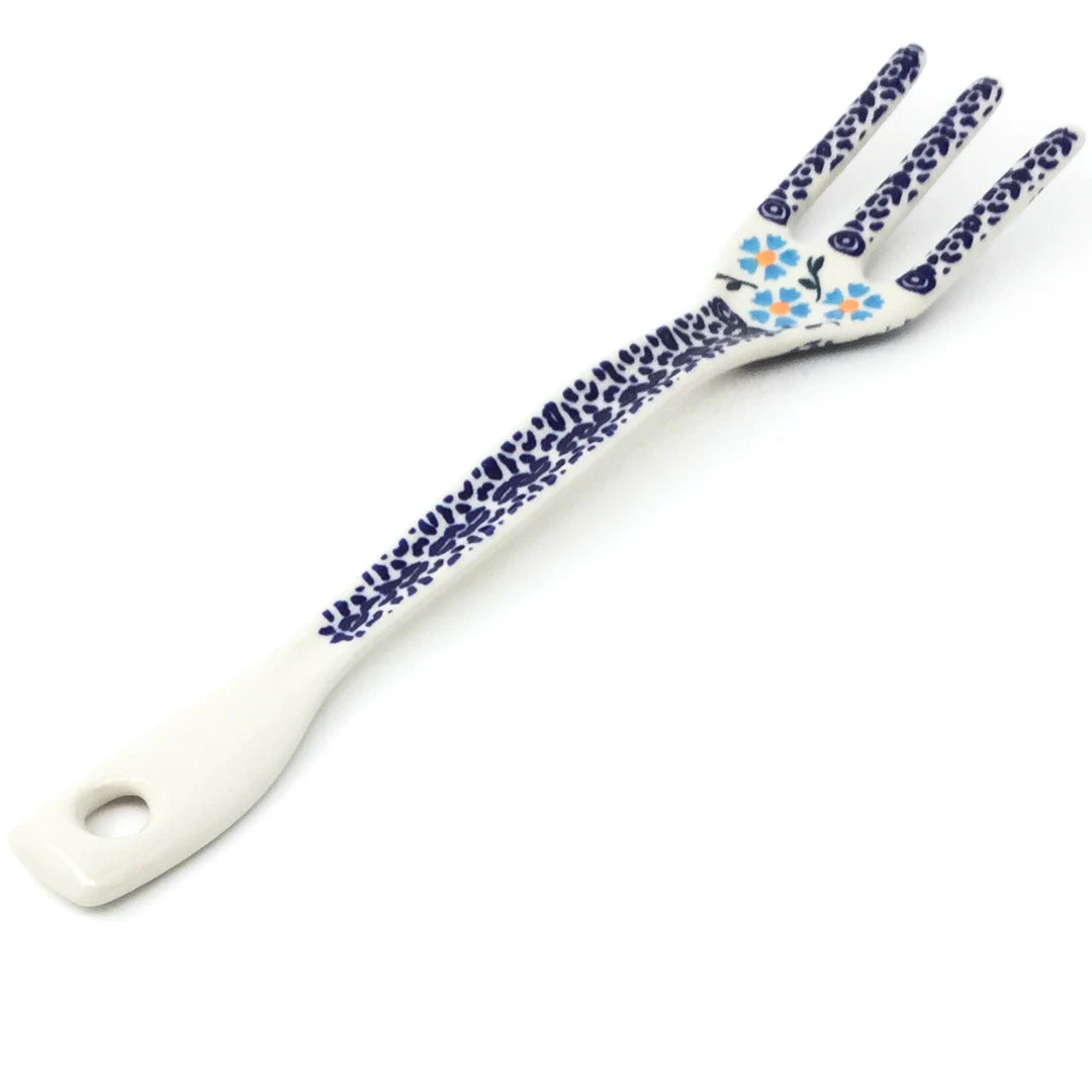 Janelle Imports Serving Fork 12" In Blue Daisy 3 Janelle Imports Serving Fork 12" In Blue Daisy
