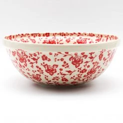 Janelle Imports Round Bowl 64 Oz In Antique Red