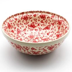 Janelle Imports Round Bowl 64 Oz In Antique Red