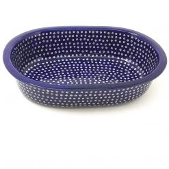 Janelle Imports Lg Oval Baker In Blue Elegance