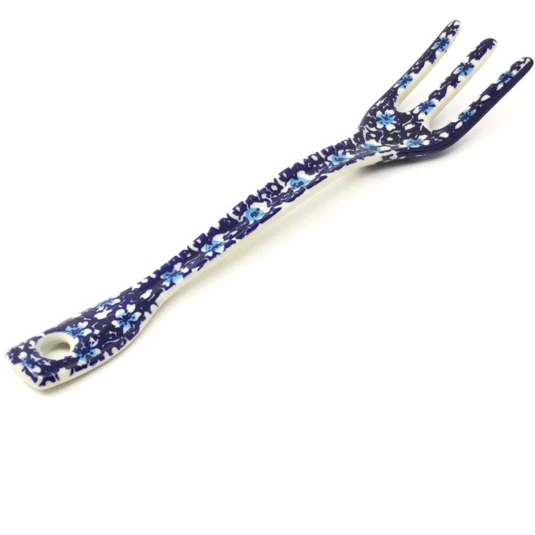 Janelle Imports Serving Fork 12" In All Blue Flowers 3 Janelle Imports Serving Fork 12" In All Blue Flowers