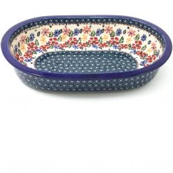Janelle Imports Lg Oval Baker In Wild Flowers