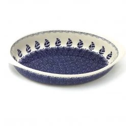 Janelle Imports Md Oval Baker W/Handles In Sail Regatta