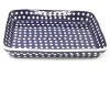 Janelle Imports Lg Rectangular Baker In White Polka-Dot