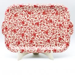 Janelle Imports Tray W/Handles In Antique Red