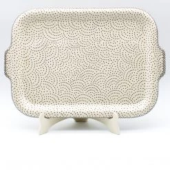 Janelle Imports Tray W/Handles In Black Elegance