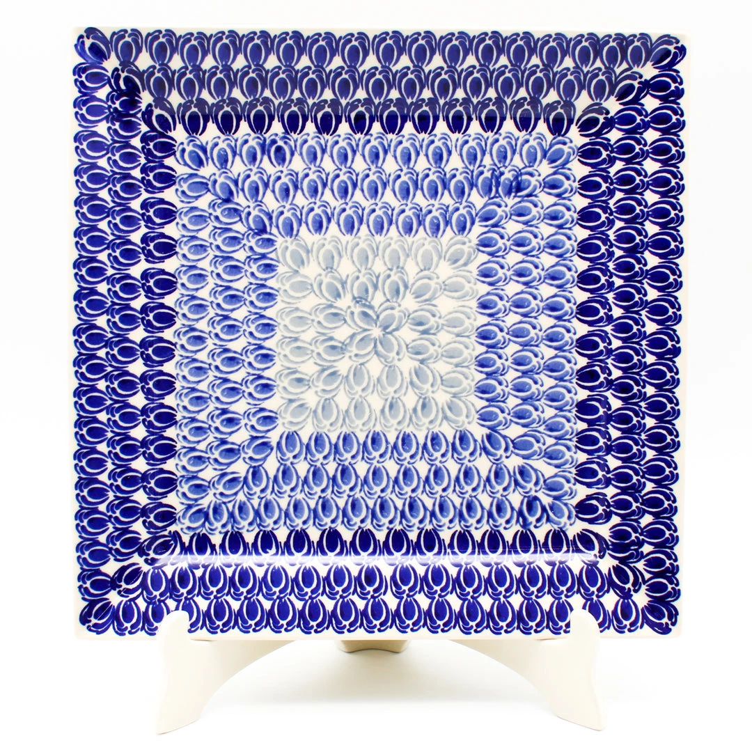 Janelle Imports Square Platter In Perennial Bulbs 3 Janelle Imports Square Platter In Perennial Bulbs