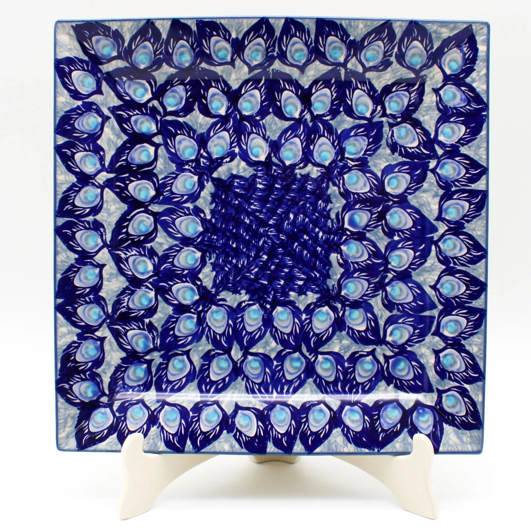 Janelle Imports Square Platter In Peacock Glory 3 Janelle Imports Square Platter In Peacock Glory