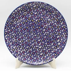 Janelle Imports Round Platter 12.5" In Flowers On White