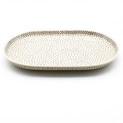 Janelle Imports Tiny Oval Platter In Black Elegance