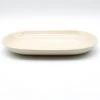 Janelle Imports Md Oval Platter In White On White