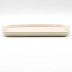 Janelle Imports Bread Server W/Handles In White On White