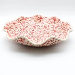 Janelle Imports Fluted Pasta Bowl In Antique Red