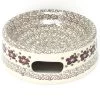 Janelle Imports Lg Dog Bowl In Purple & Gray Flowers