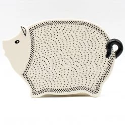 Janelle Imports Piggy Cutting Board In Black Elegance